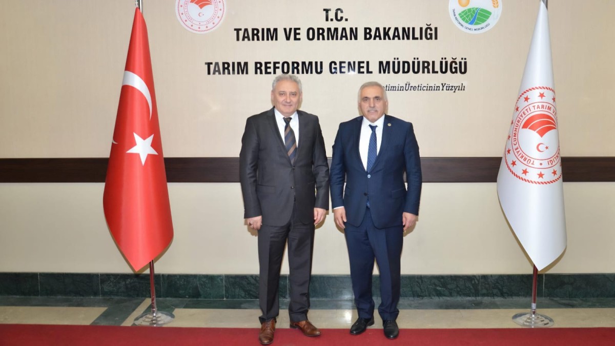 Milletvekili Ali İnci, Tarım Reformu Genel Müdürü Dr. Osman Yıldız'ı ziyaret etti