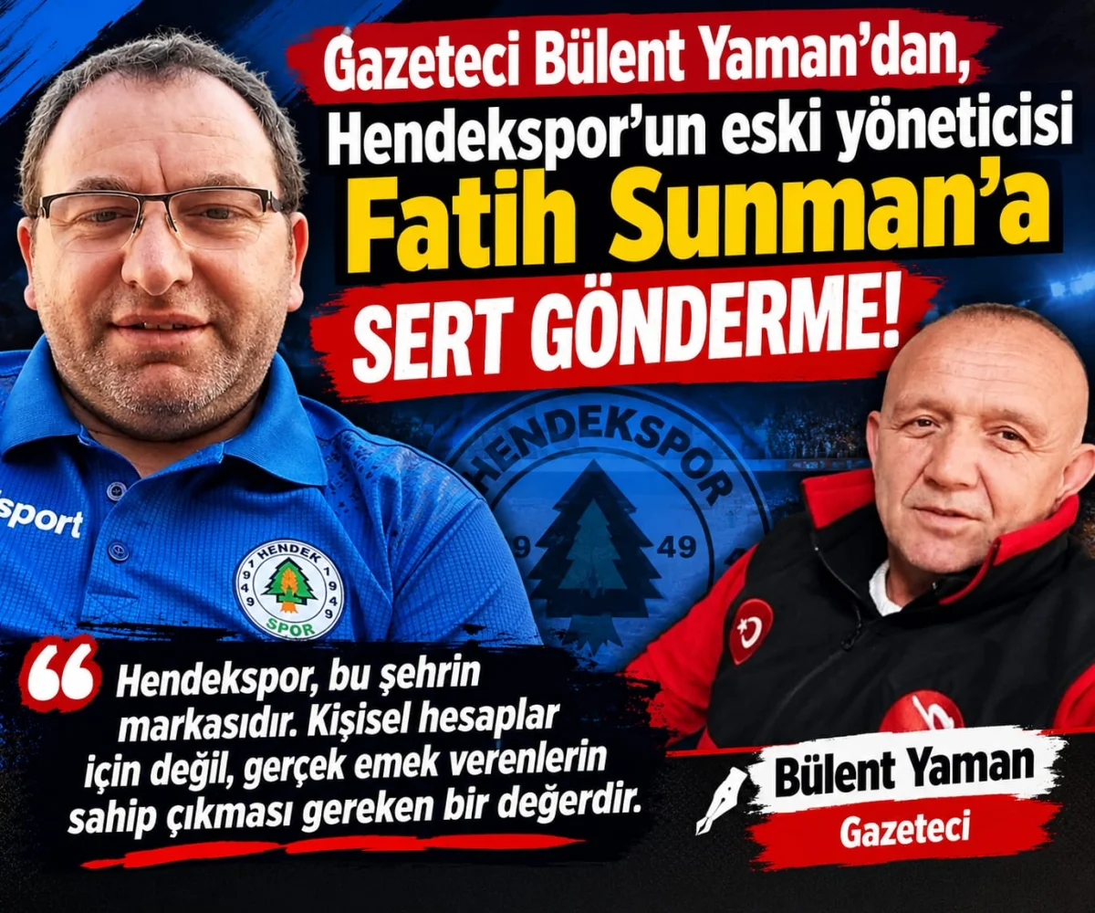 BÜLENT YAMAN’DAN FATİH SUNMAN’A SERT ELEŞTİRİ: “AH F.S. AH!”