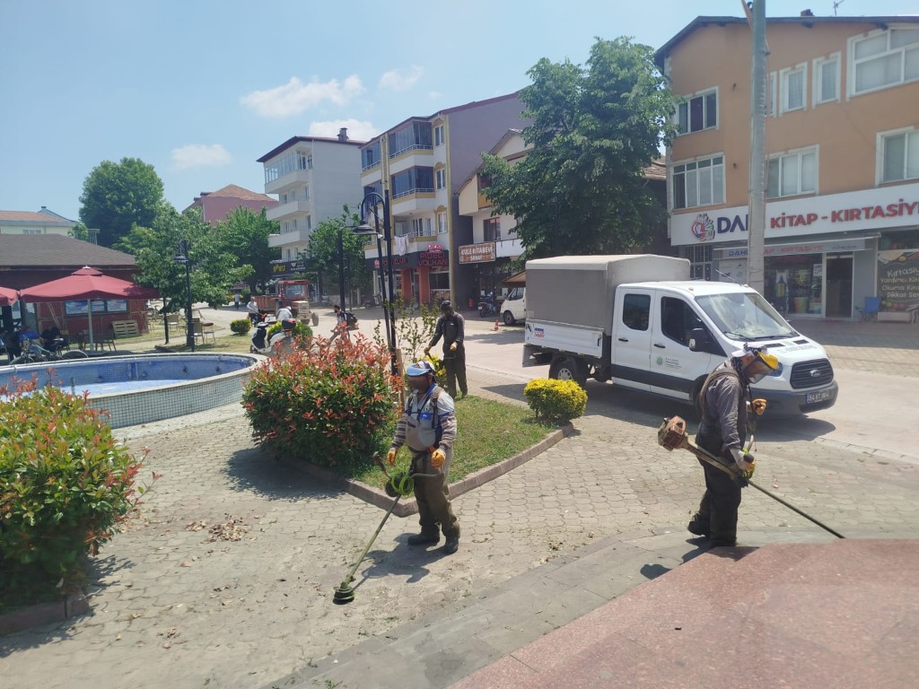 HENDEK’TE YEŞİL ALANLARDA KAPSAMLI TEMİZLİK ÇALIŞMASI