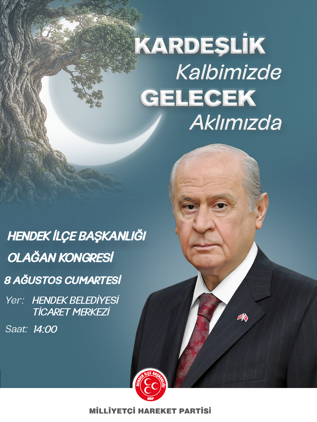 MHP Hendek İlçe Başkanlığı 15. Olağan Genel Kurulu'na Davet!