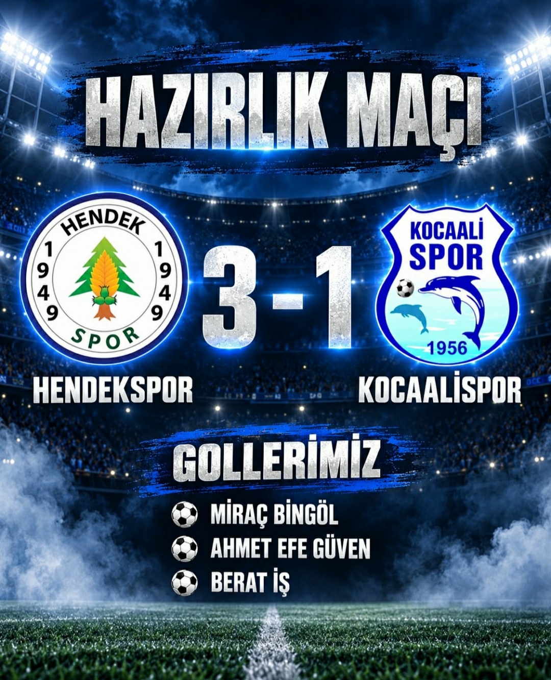 Hendekspor’dan Kocaalispor Karşısında 3-1’lik Galibiyet!