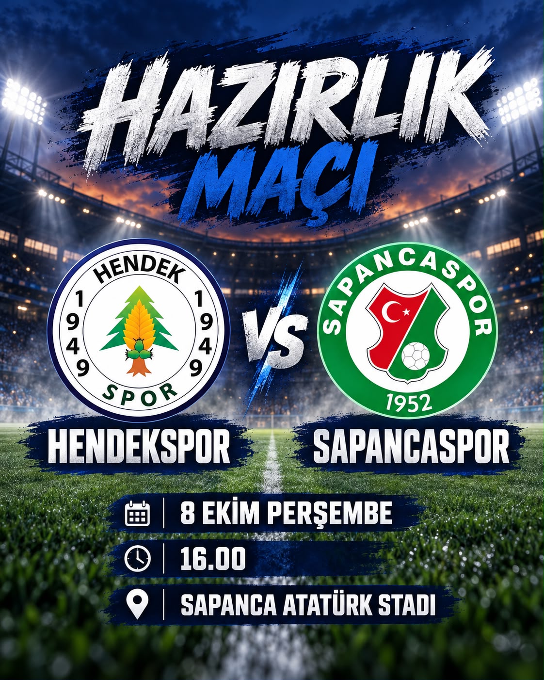 Hendekspor, Sapancaspor ile karşı karşıya geliyor!
